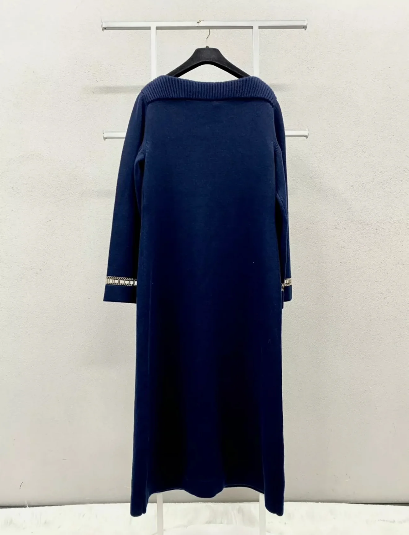 Chanel 20C dark blue knitted dress - Image 2