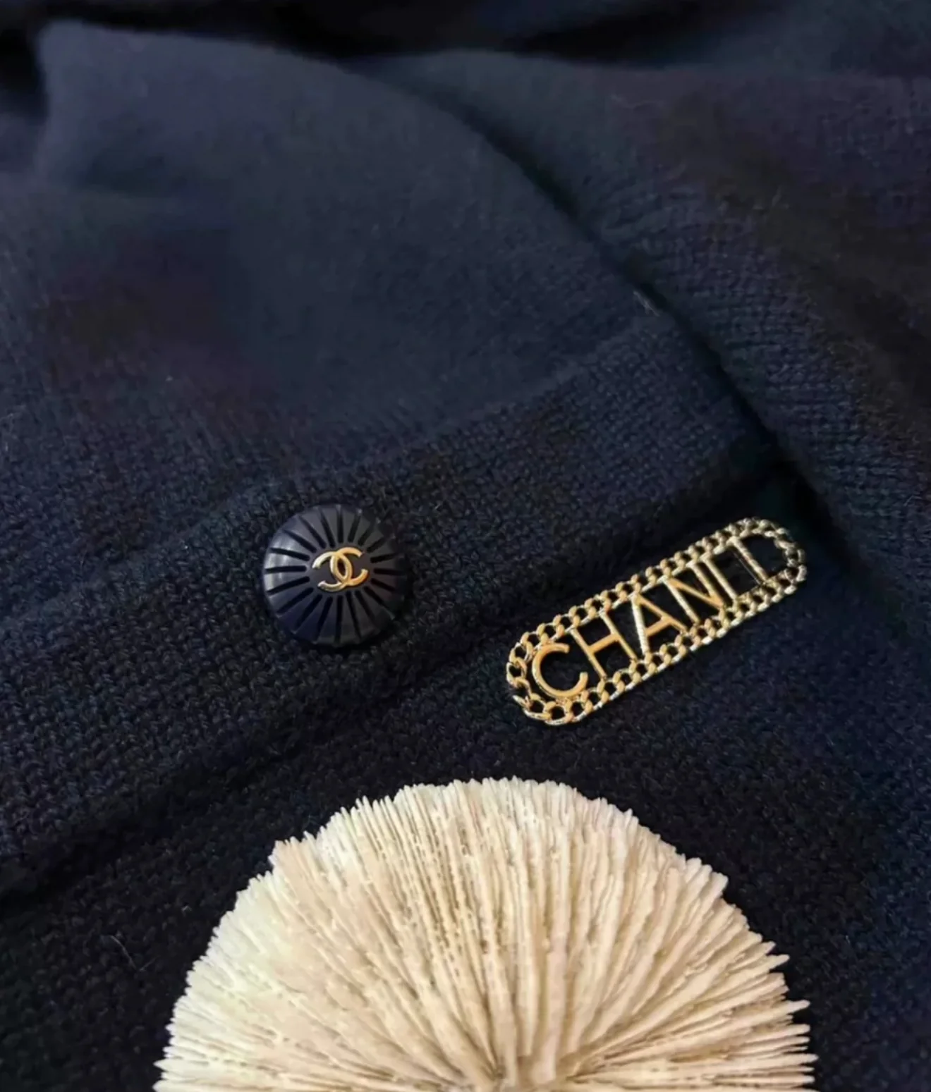 Chanel 20C dark blue knitted dress - Image 6