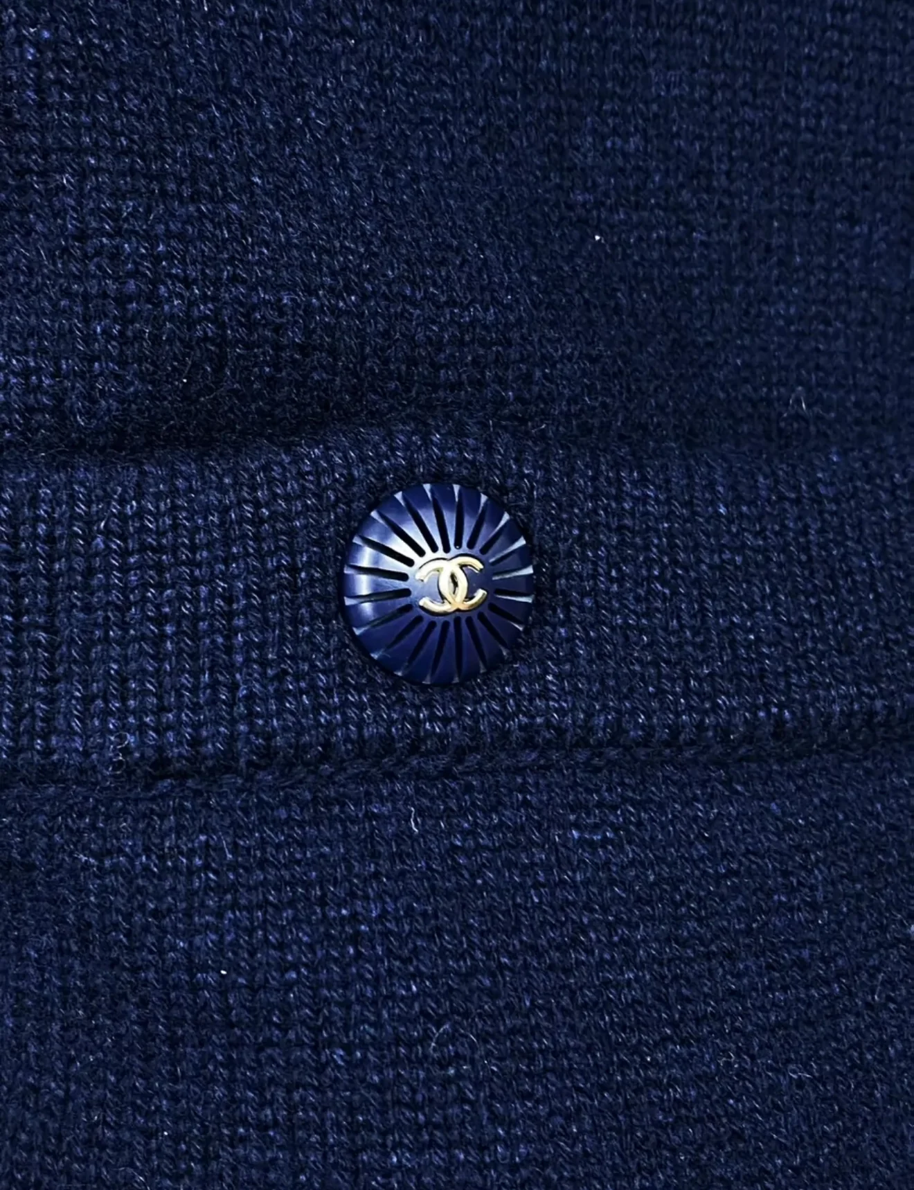 Chanel 20C dark blue knitted dress - Image 7