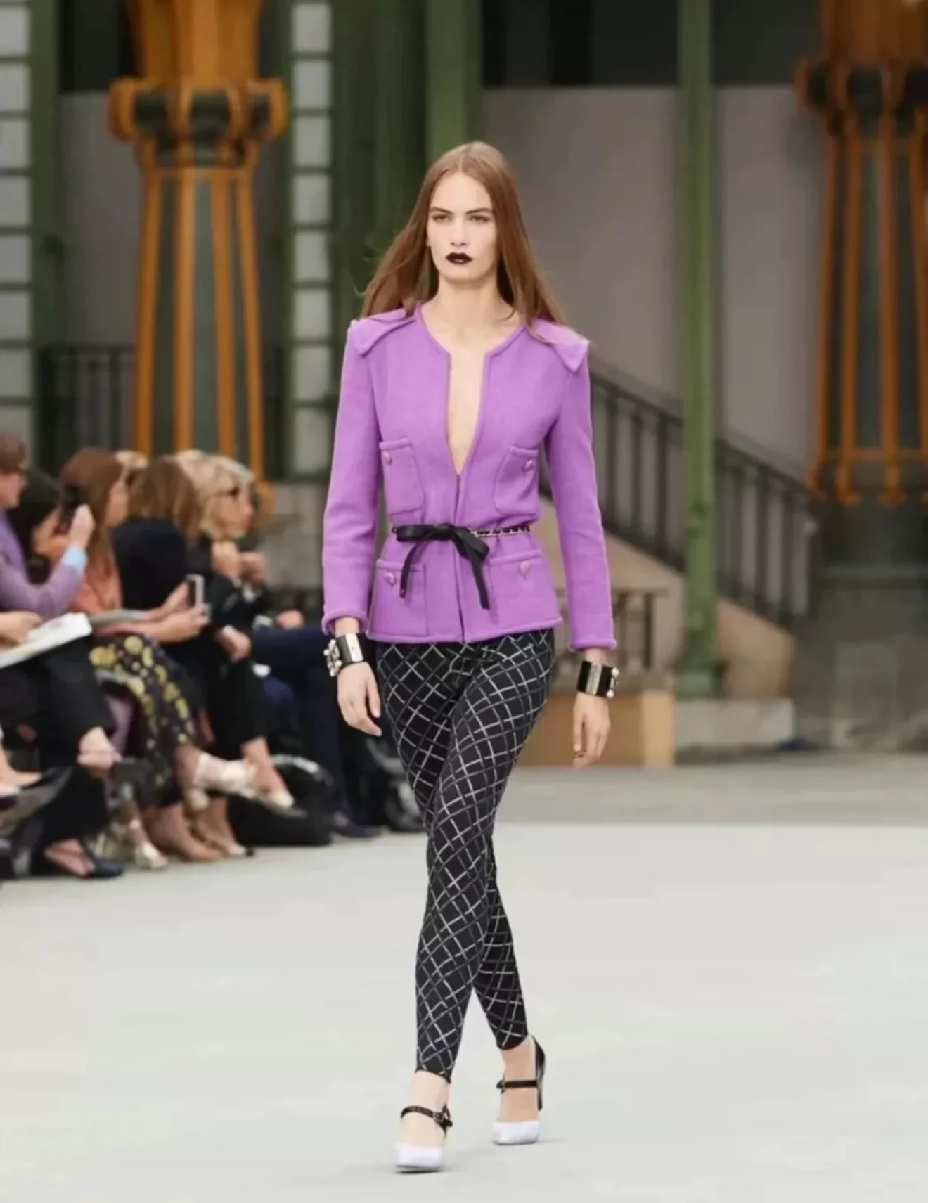 Chanel 20C Glittered Jersey Leggings - Image 5