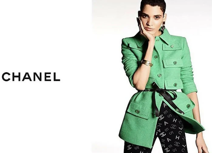 Chanel 20C Runway Black CC Logo Pants Leggings FR 42 - Image 8