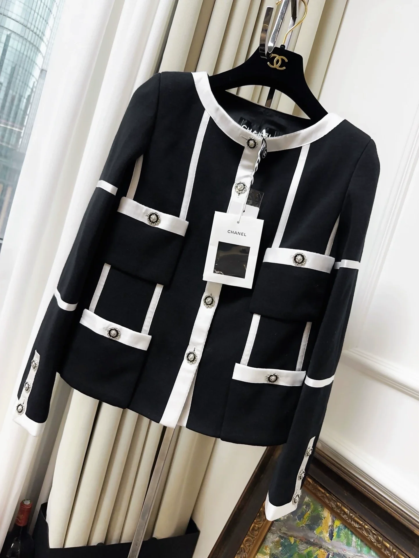 Chanel 20k Black & White Jacket