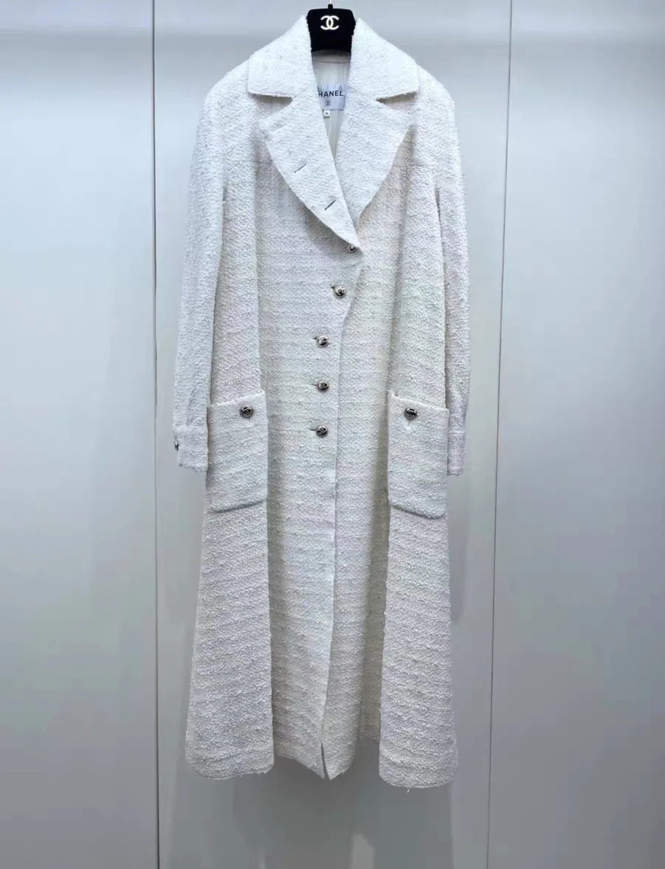 Chanel 20K white Long Coat