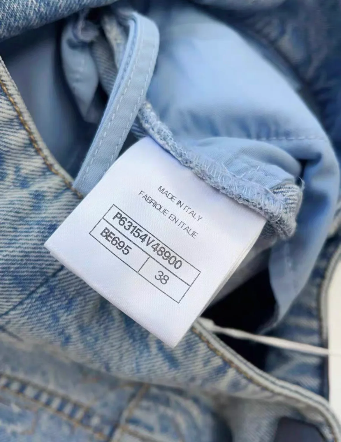 Chanel 20P blue denim wide-leg pants size 38 - Image 6