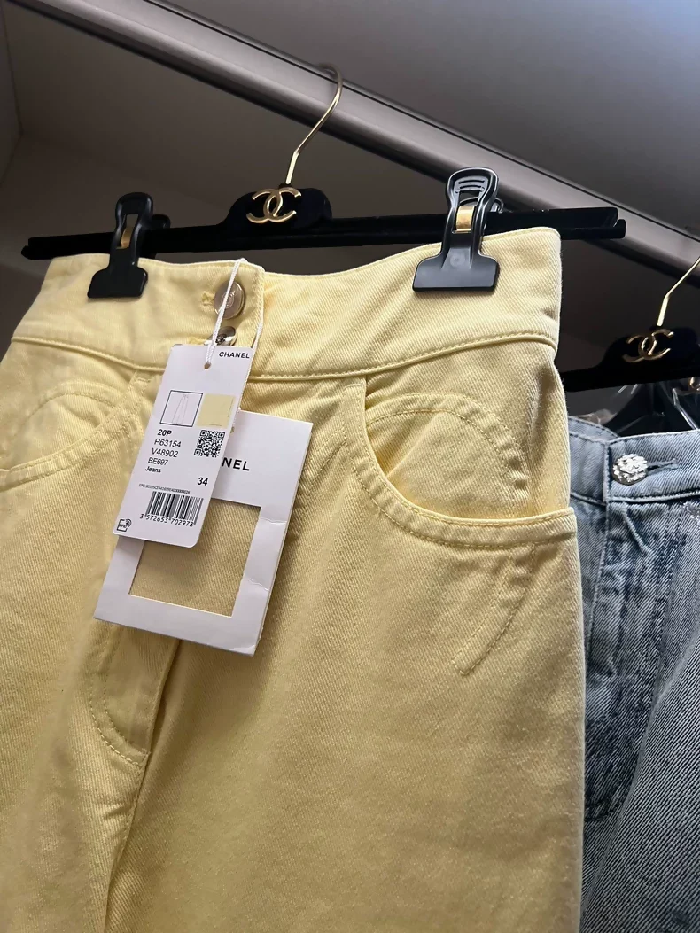 Chanel 20p yellow wide-leg pants - Image 3