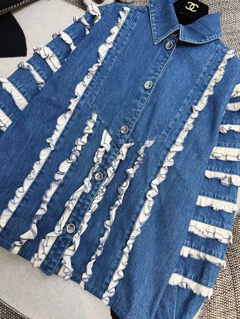 Chanel 20S blue denim jacket - Image 3