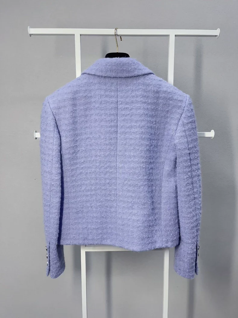 Chanel 21 purple tweed jacket - Image 2