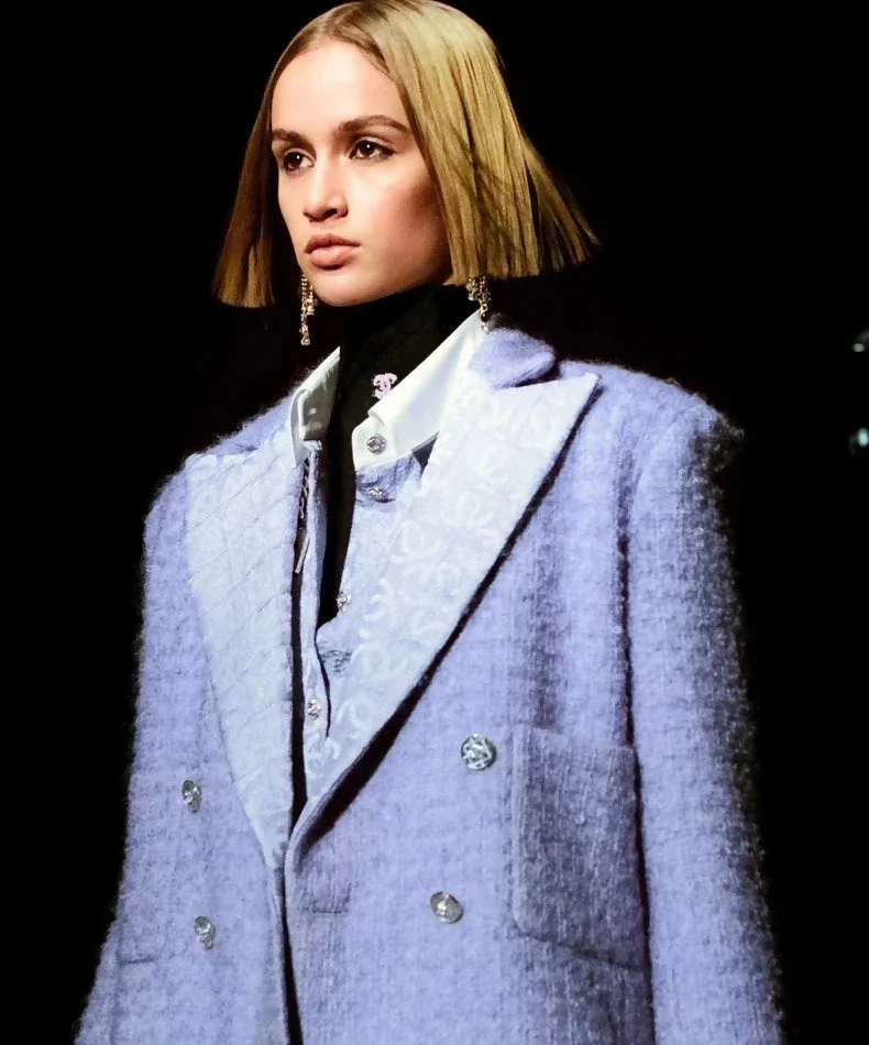 Chanel 21 purple tweed jacket - Image 3