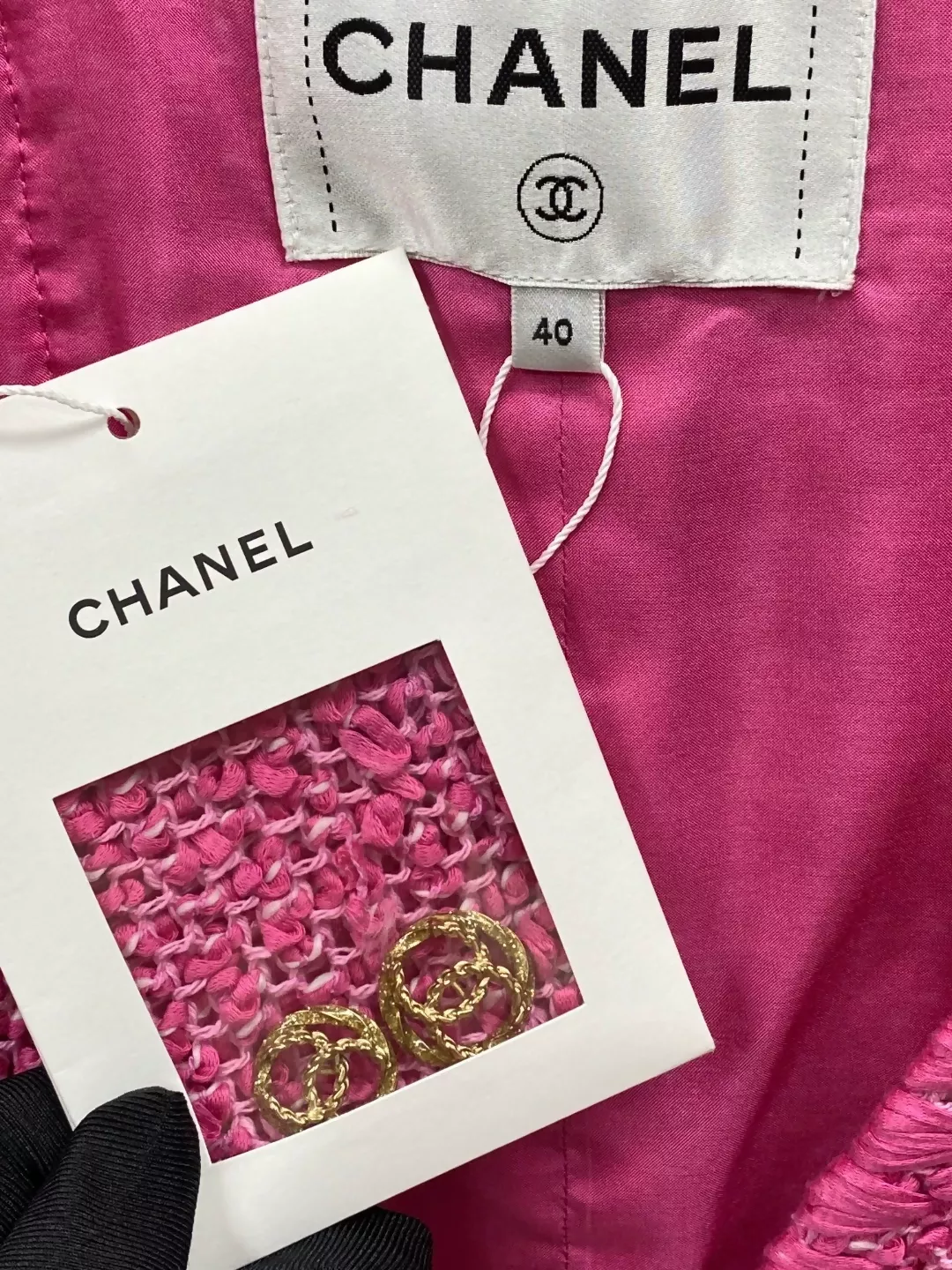 Chanel 21 pink tweed jacket - Image 3