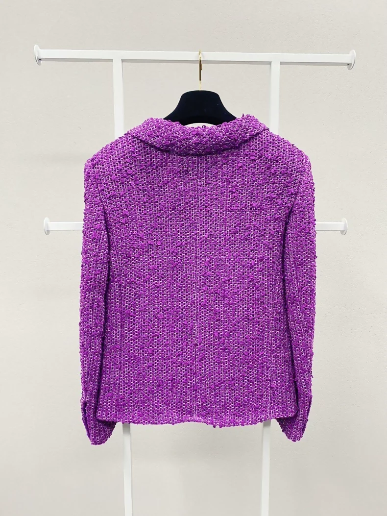 Chanel 21C purple tweed jacket - Image 2