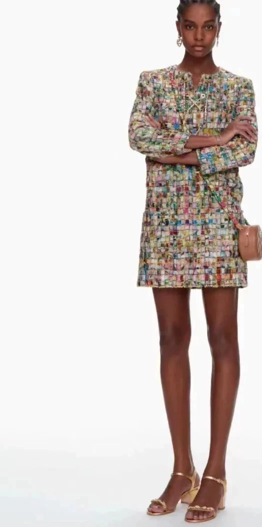Chanel 21S colourful mosaic dress - Image 3