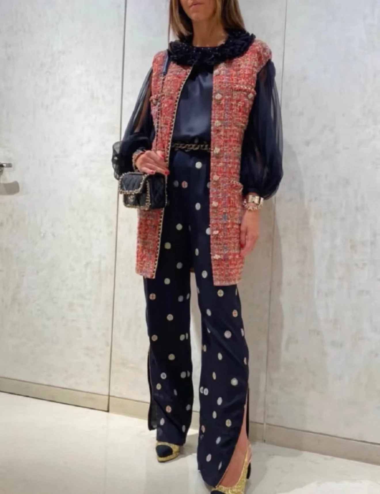 Chanel 21A black wide leg pant - Image 3