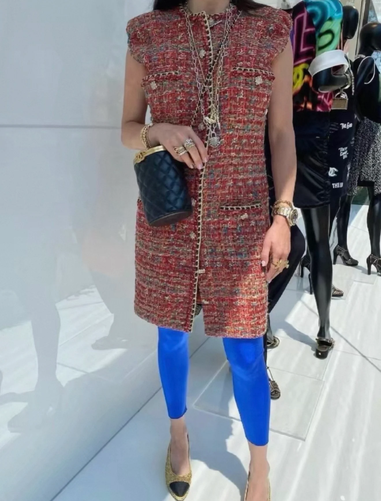 Chanel 21A orange tweed vest - Image 5