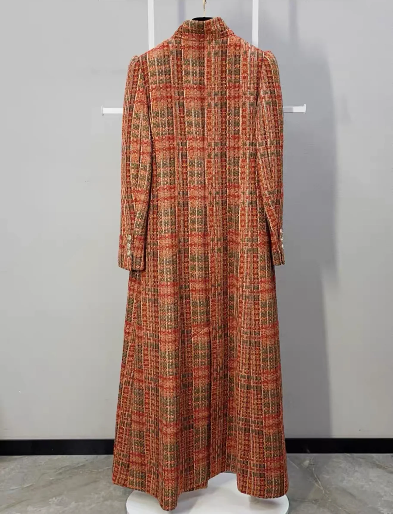 Chanel 21A Red, Orange, Green & Black tweed coat - Image 3