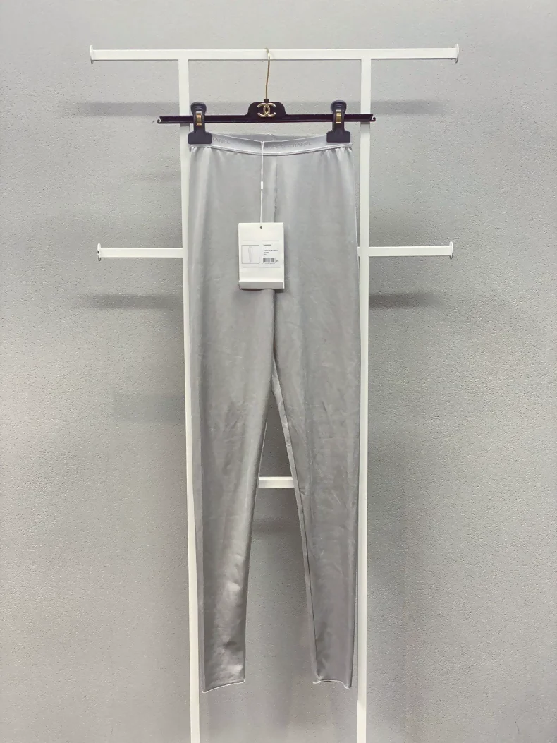 Chanel 21A Grey Silk leggings