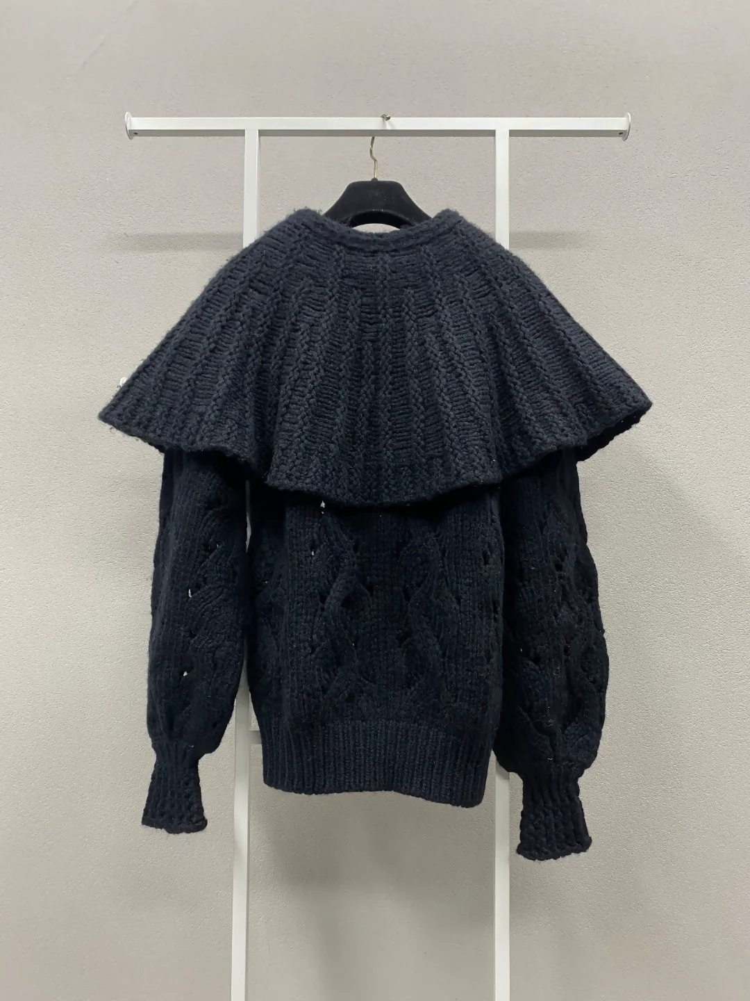 Chanel 21B black cape knitted pullover top - Image 2