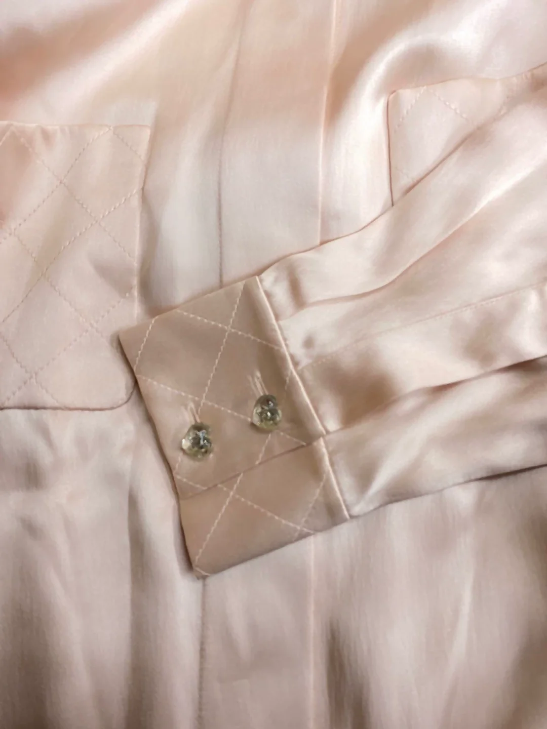 Chanel 21B champagne pink silk shirt dress - Image 3