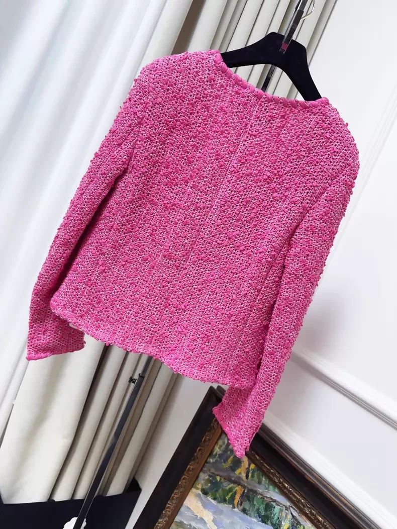 Chanel 21C rose pink tweed jacket - Image 2