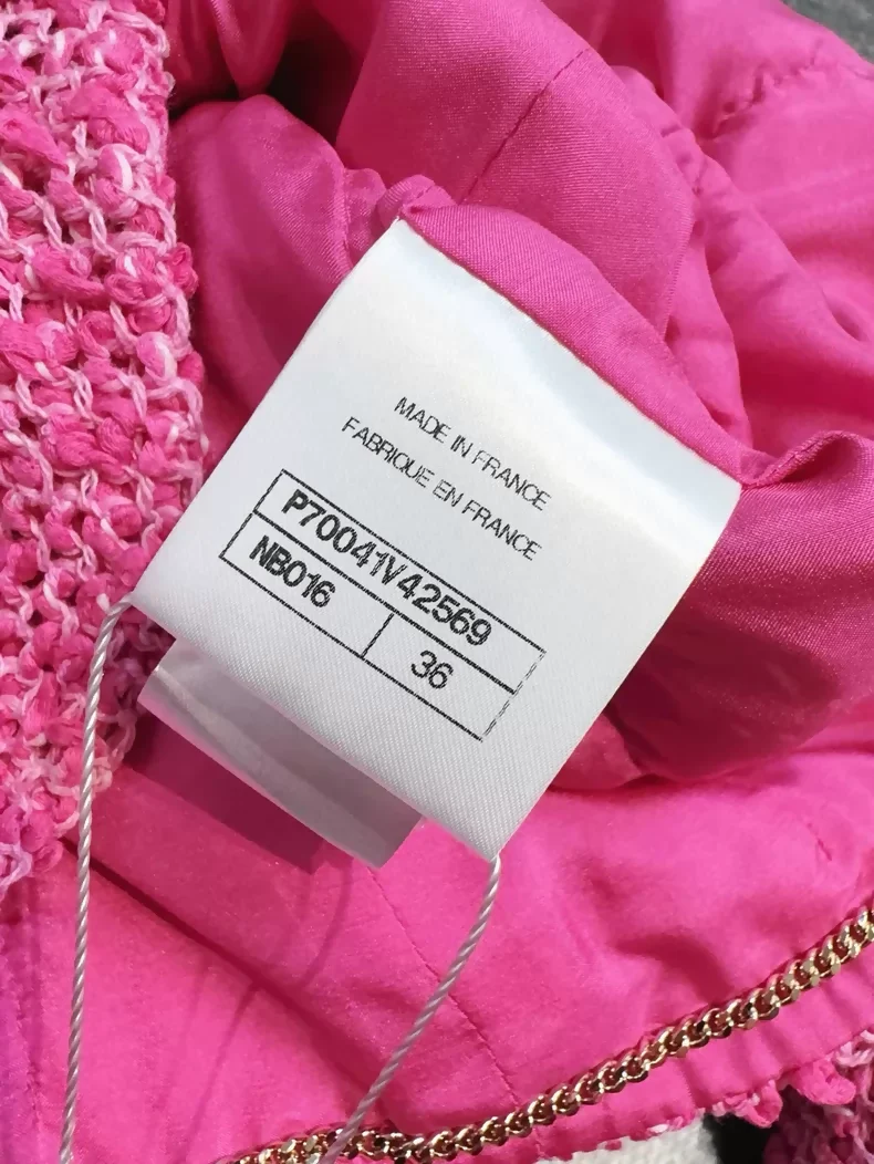 Chanel 21C rose pink tweed jacket - Image 6