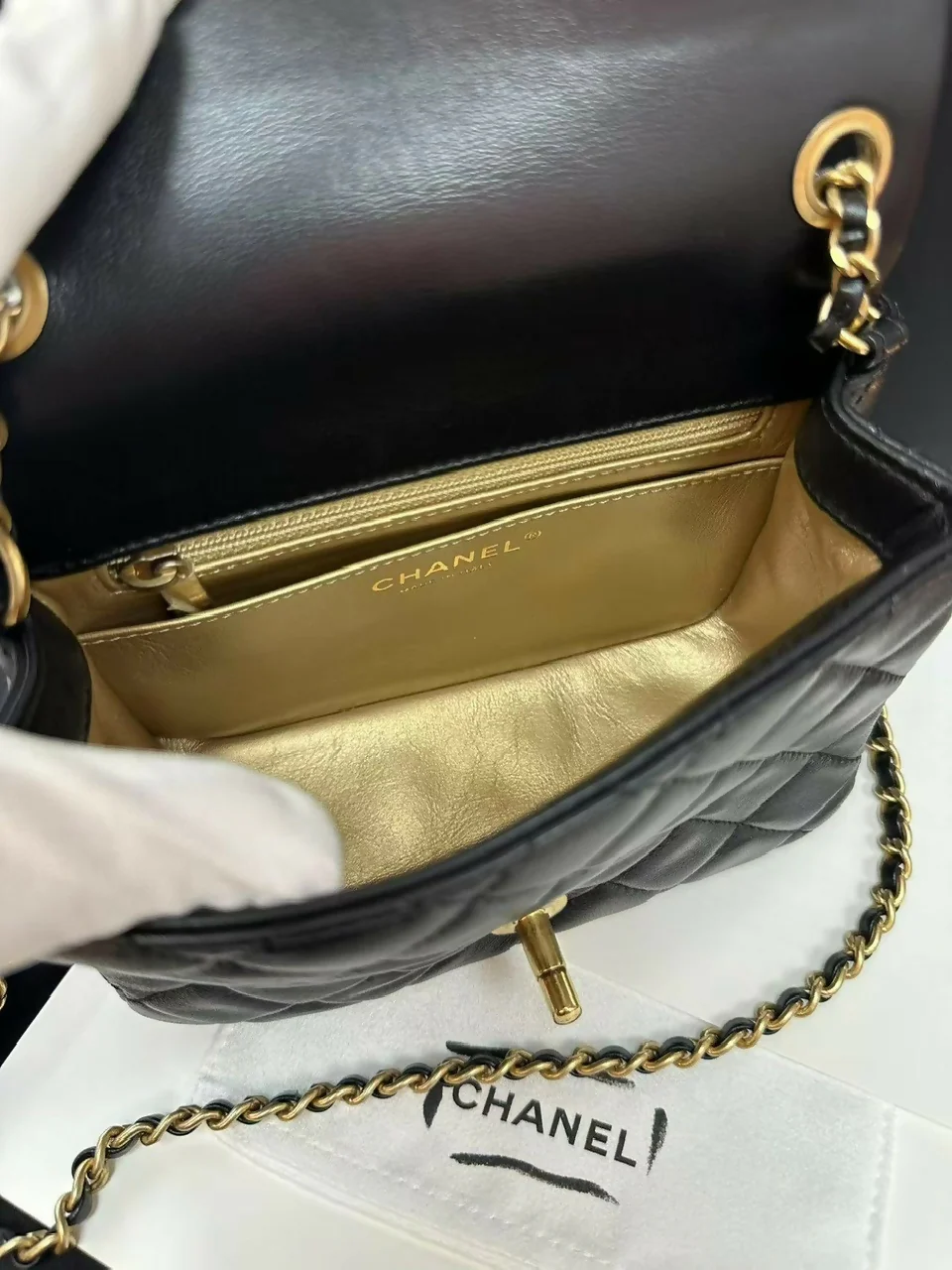 Chanel (21)Gold Ball Mini 17 - Image 8