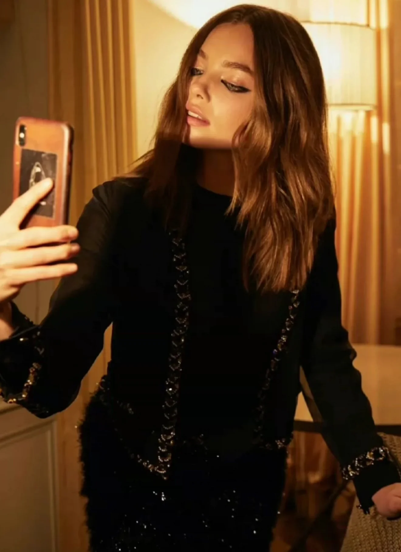 Chanel 21K black and silk organza Jacket and Dress - Image 5