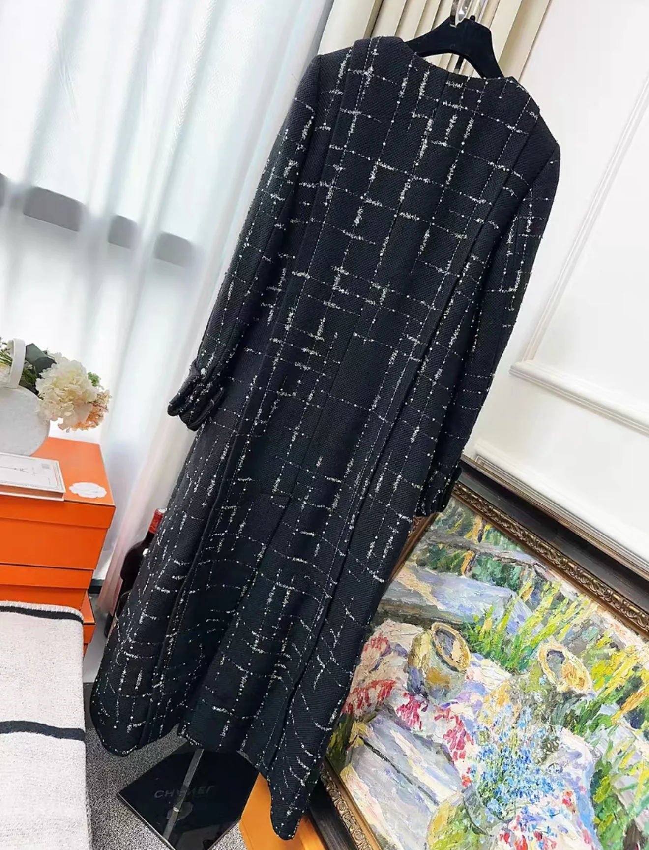 Chanel 21k black long coat - Image 2