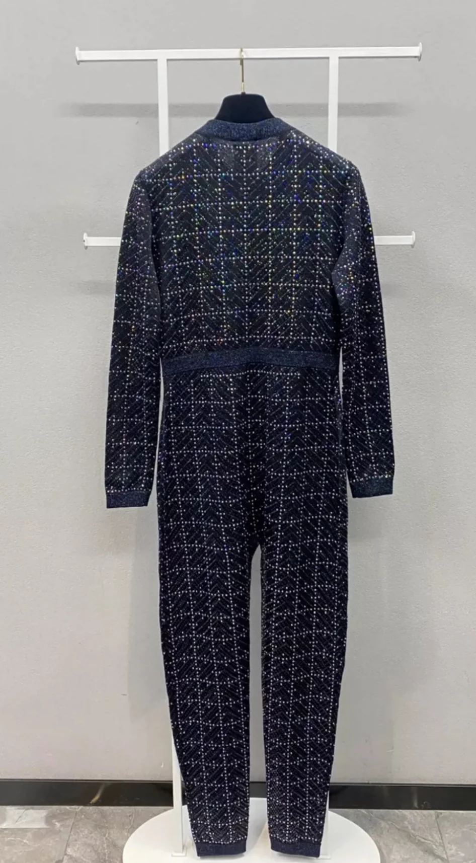Chanel 21K Black, Silver & Multicolor Viscose Jumpsuit - Image 2