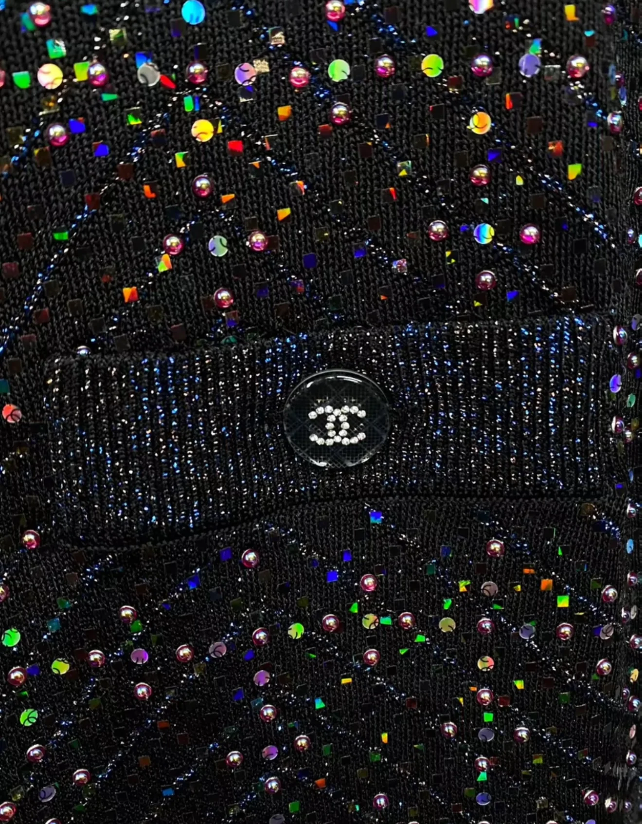 Chanel 21K Black, Silver & Multicolor Viscose Jumpsuit - Image 4