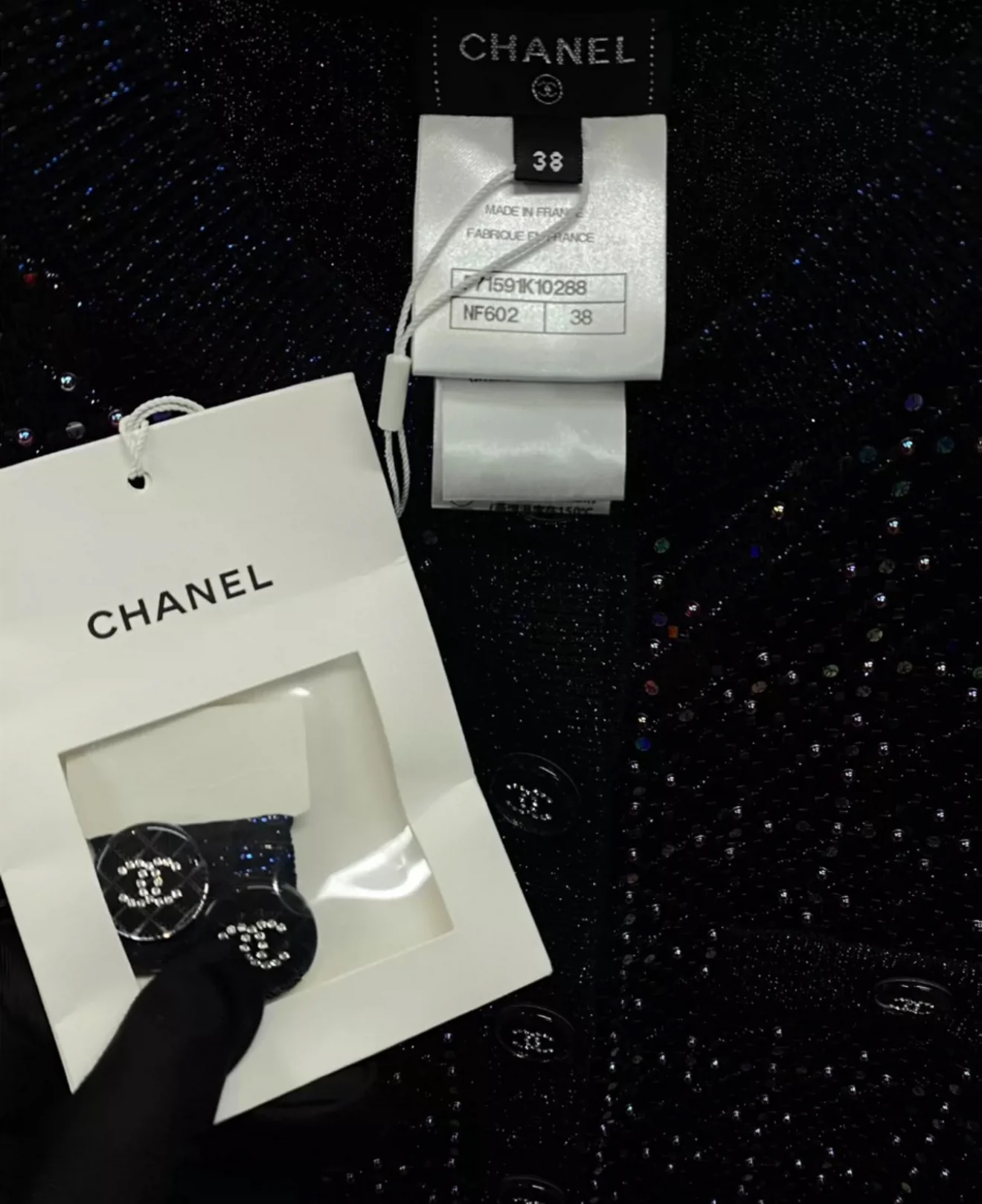 Chanel 21K Black, Silver & Multicolor Viscose Jumpsuit - Image 5