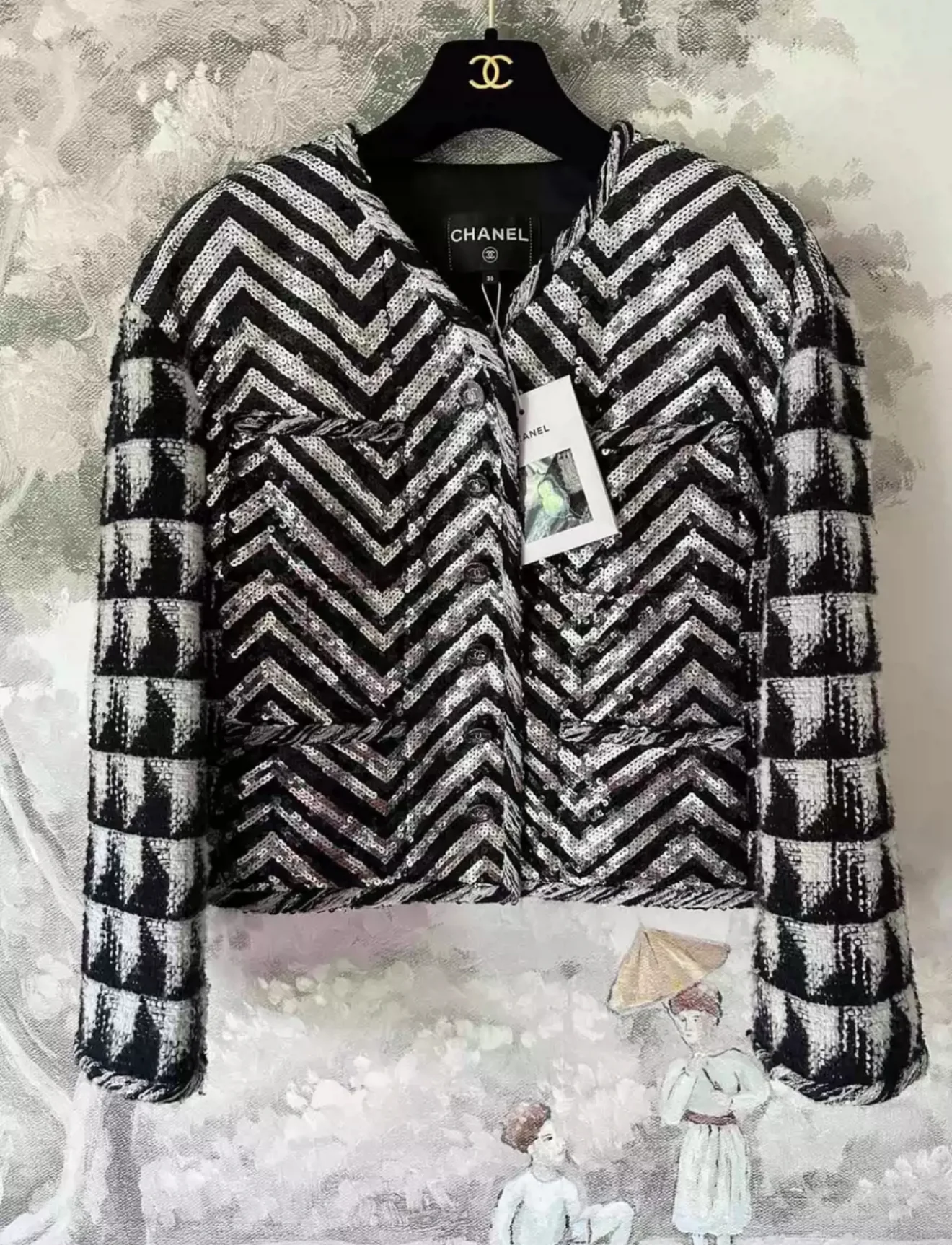 Chanel 21K Black & White Jacket
