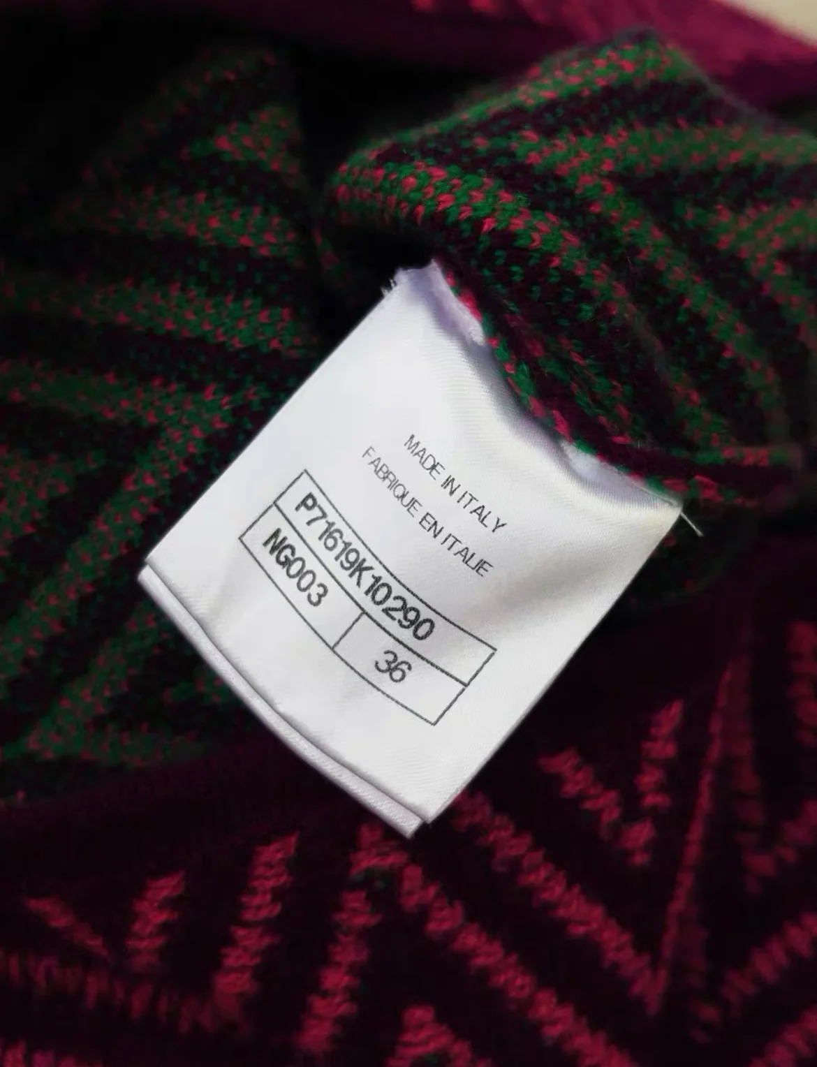 Chanel 21K Burgundy, Pink & Green Dress size 36 - Image 7