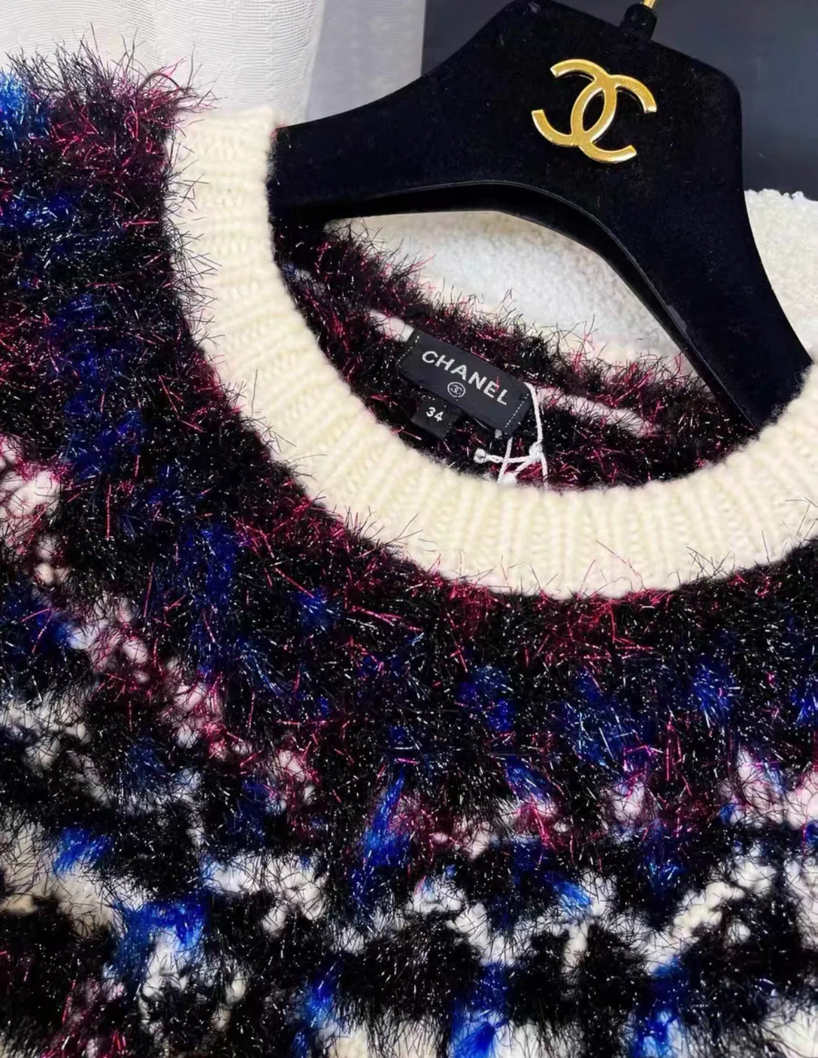 Chanel 21K fantasy wool top size 34 - Image 2