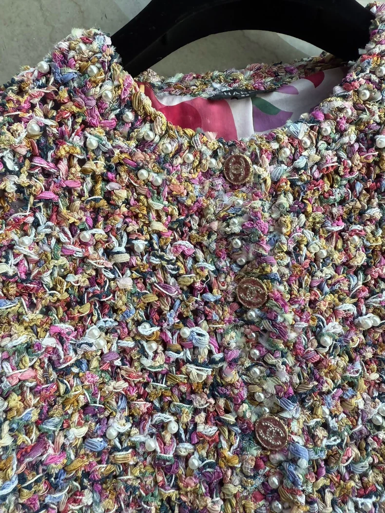 Chanel 21p Rose tweed Cardigan, - Image 2