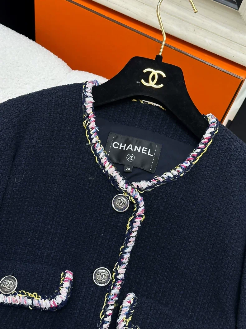 Chanel 21P navy blue jacket. - Image 2