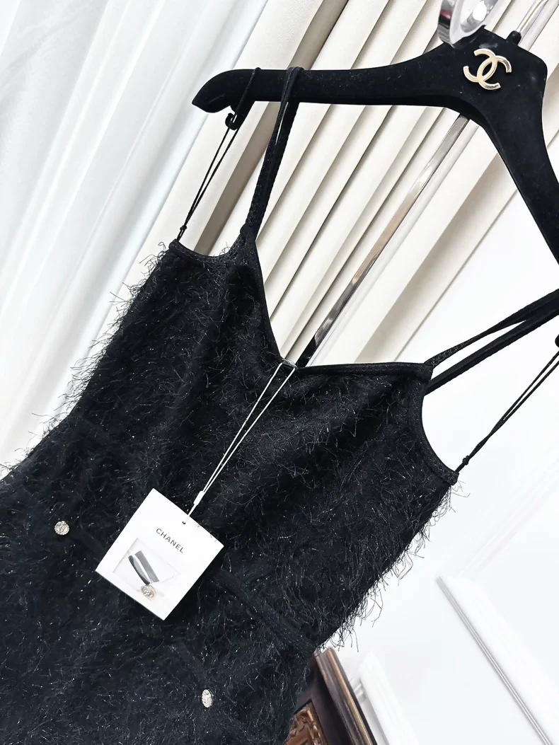 Chanel 21s black fringed feather dress - Image 2