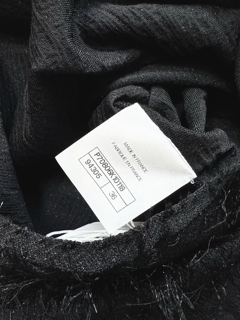 Chanel 21s black fringed feather dress - Image 6
