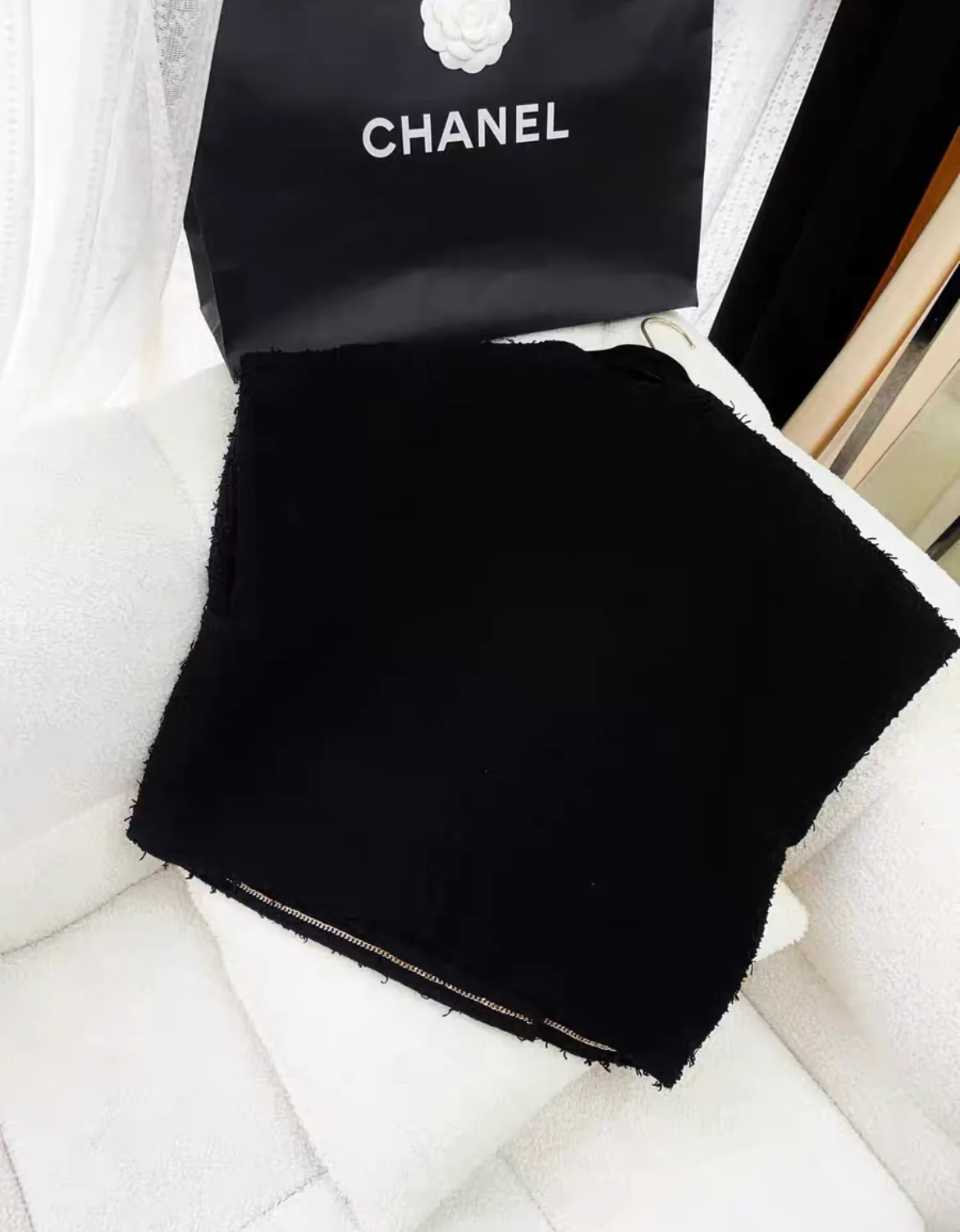 Chanel 21S Black Tweeted vest Jacket size 36 - Image 6