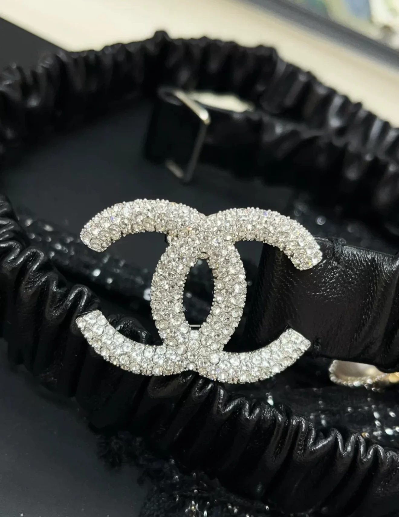 Chanel 21S double CC black belt - Image 2