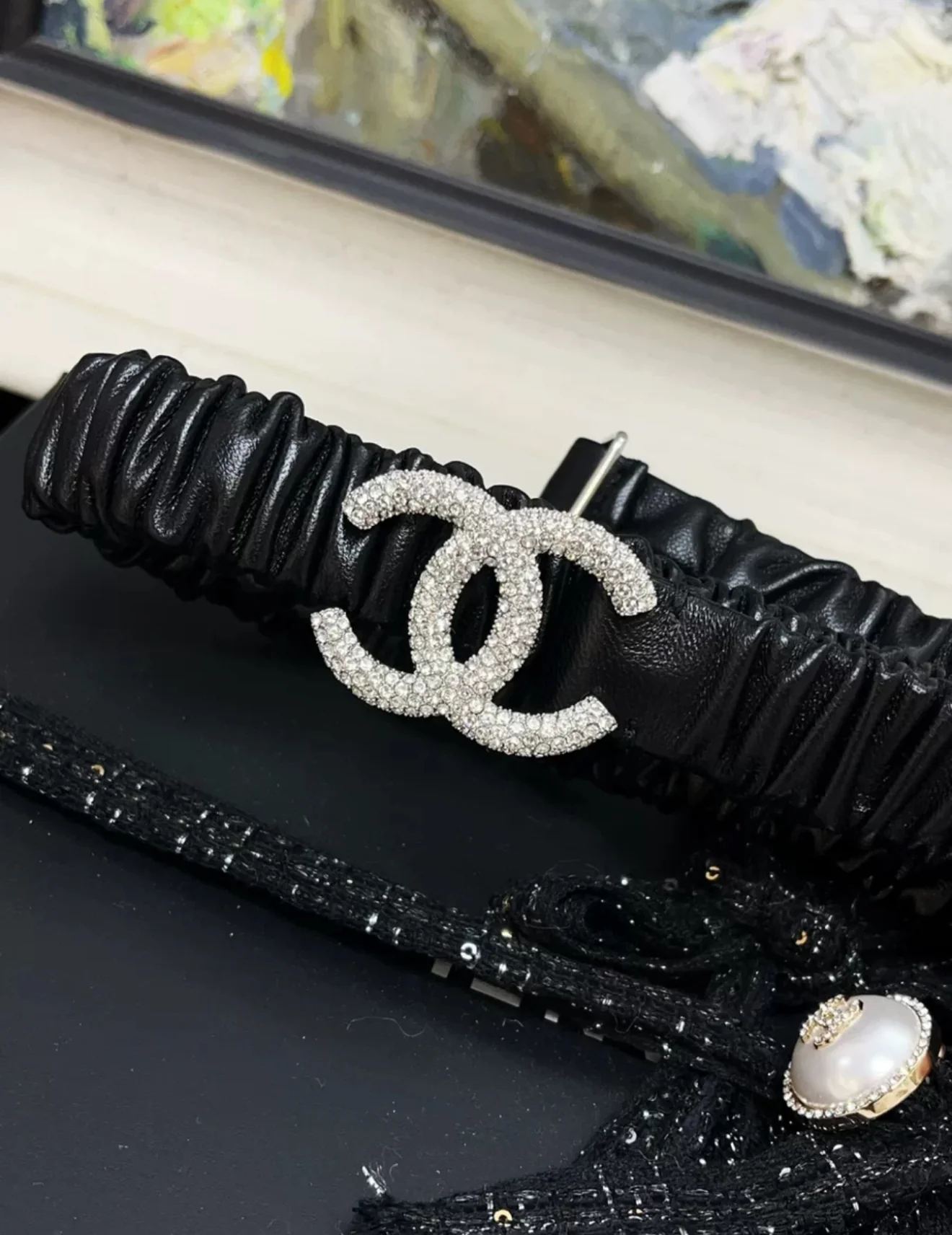 Chanel 21S double CC black belt - Image 3