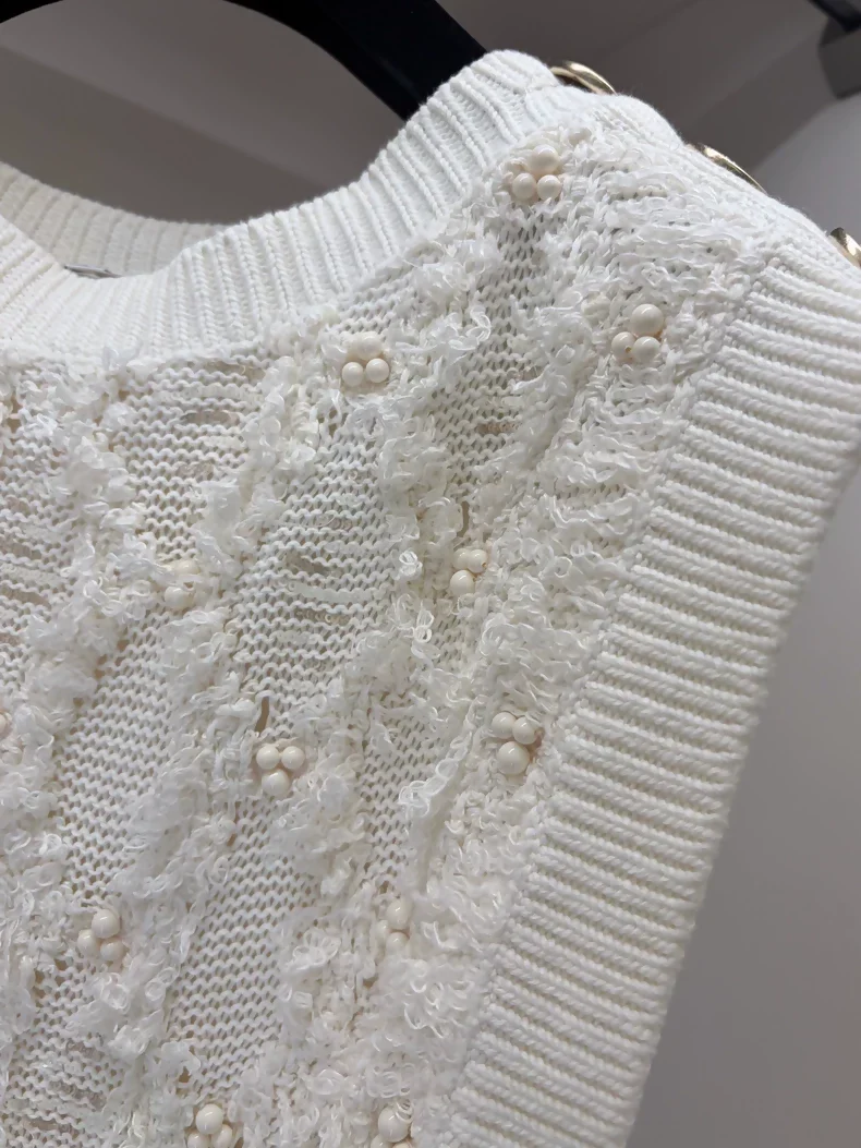 Chanel 21S White tweed top - Image 2