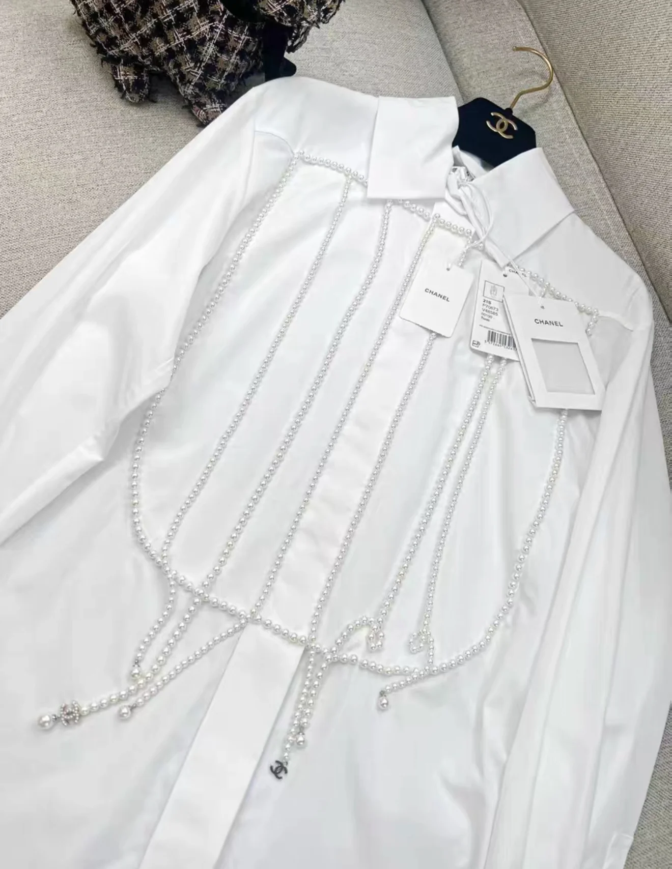 Chanel 21S White tunic shirt - Image 2
