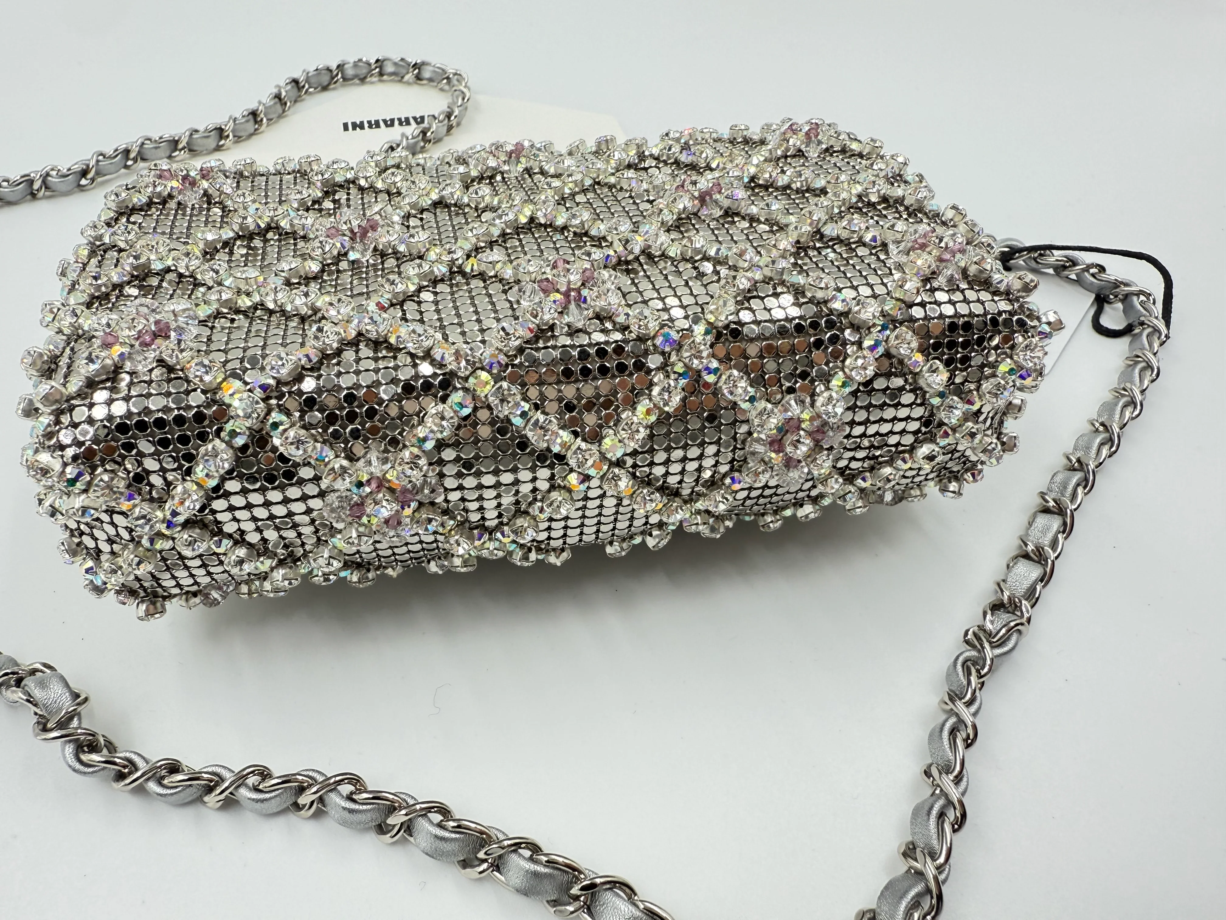 Chanel 22 diamond quilting silver-tone CC Mini Flap Bag - Image 2