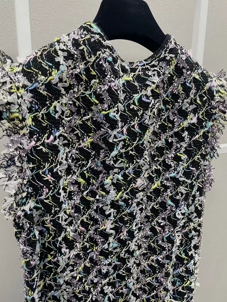 Chanel 22S Black tweed dress - Image 3