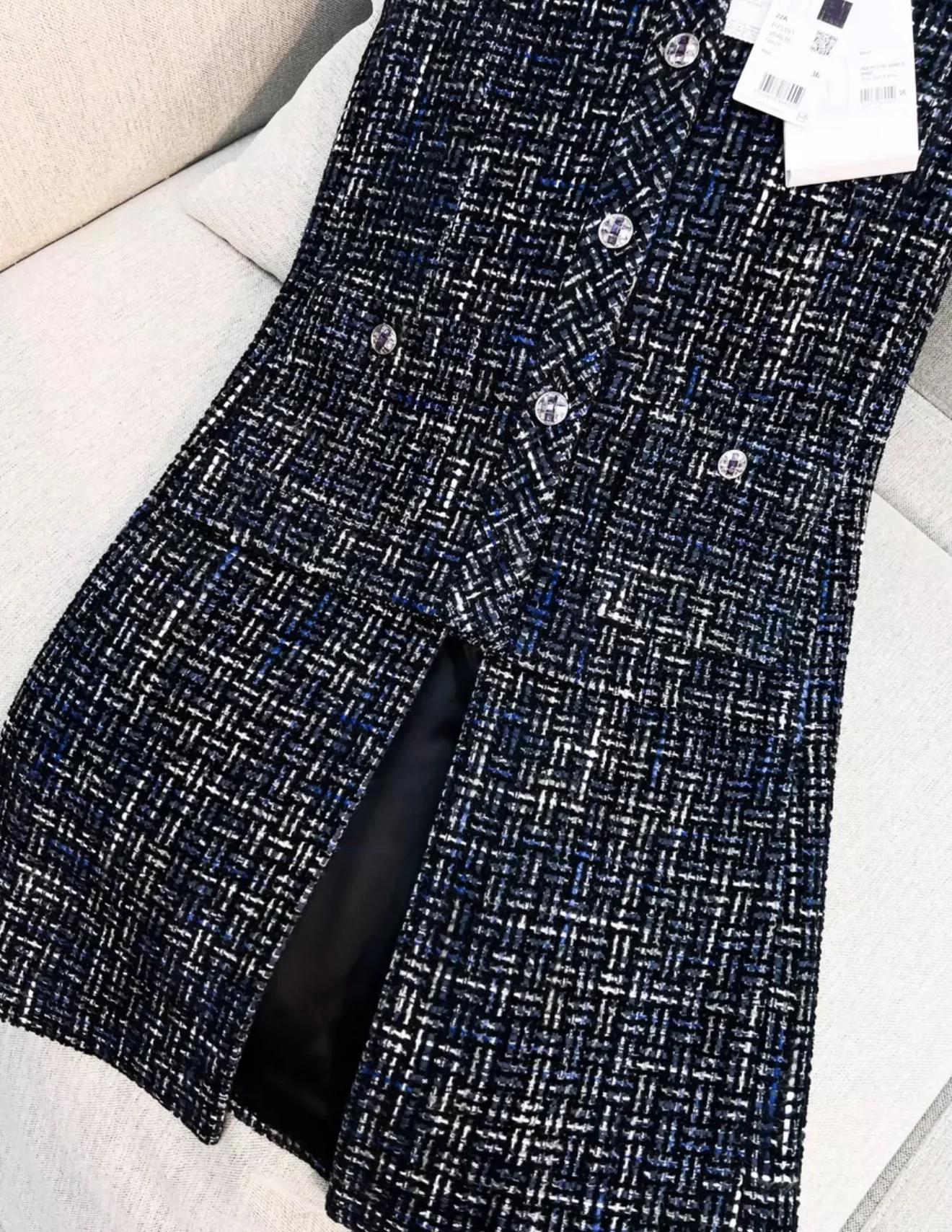Chanel 22A Black, Blue & White Vest - Image 5