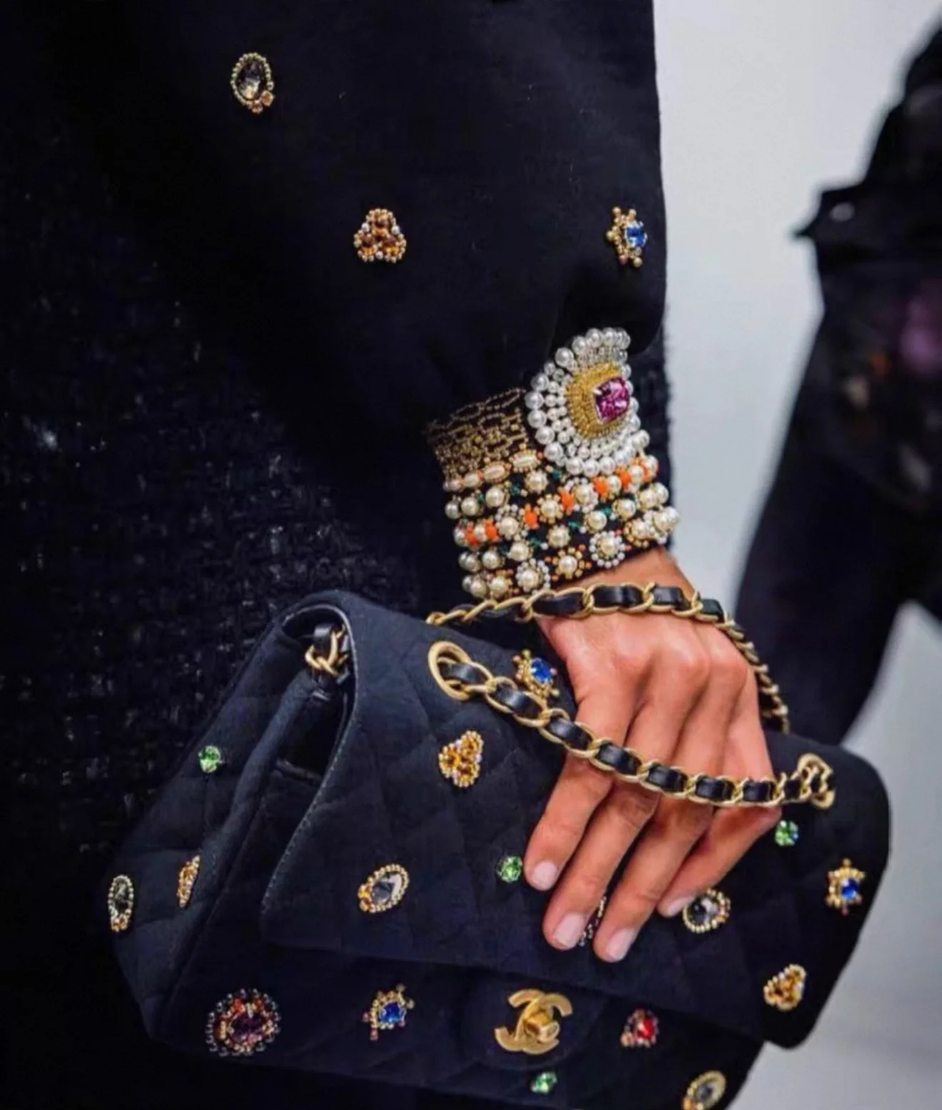 Chanel 22A Black Jewelry Coat - Image 7