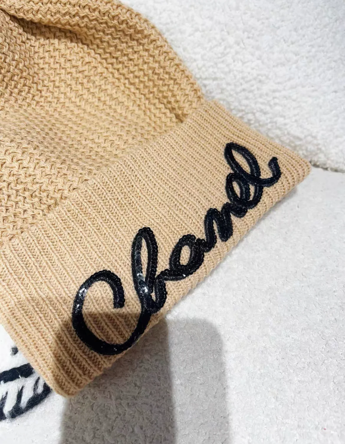 Chanel 22A Khaki Knitted Beanie - Image 2