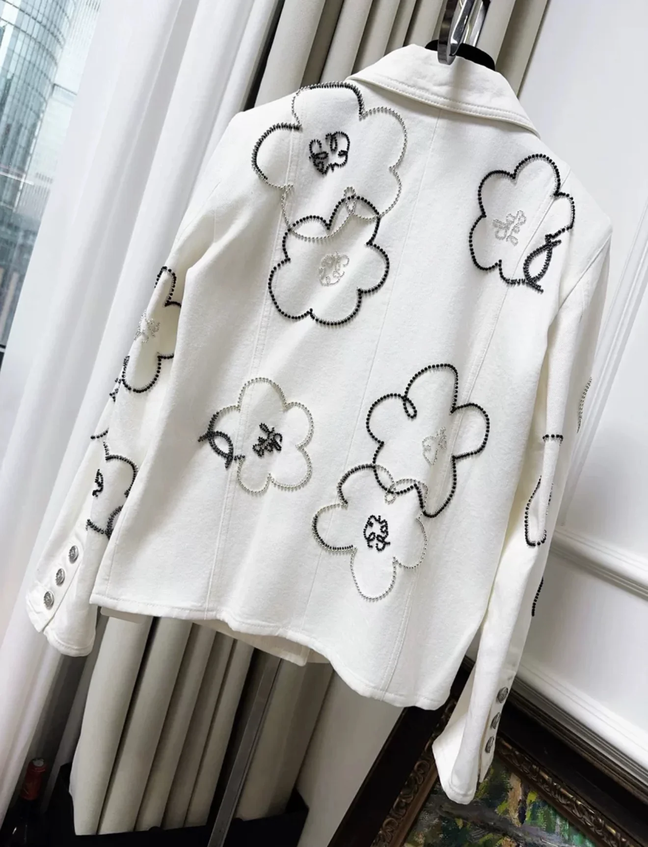 Chanel 22A White Denim Jacket - Image 2