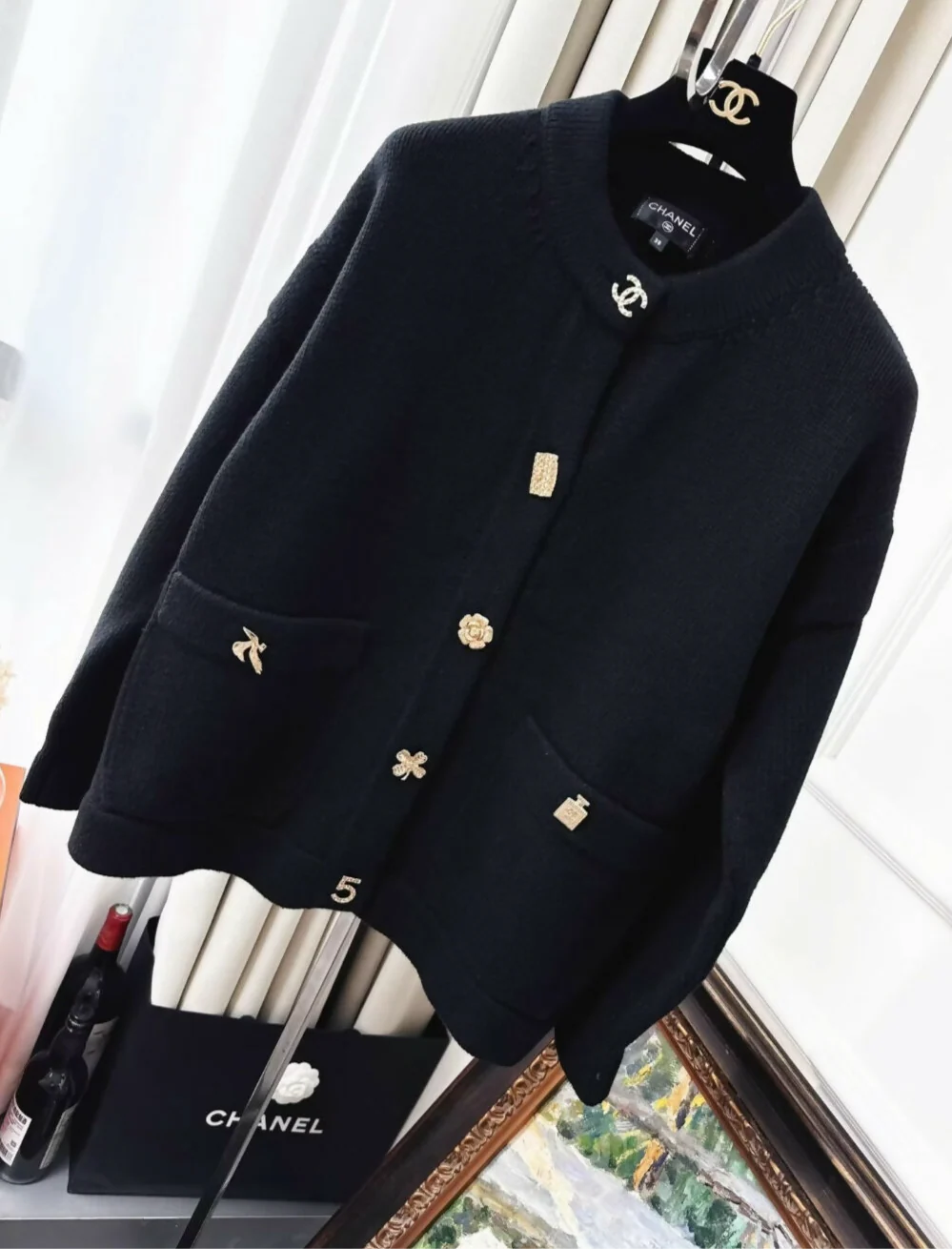 Chanel 22b black cardigan