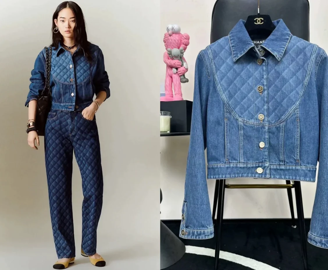 Chanel 22b blue denim jacket - Image 3