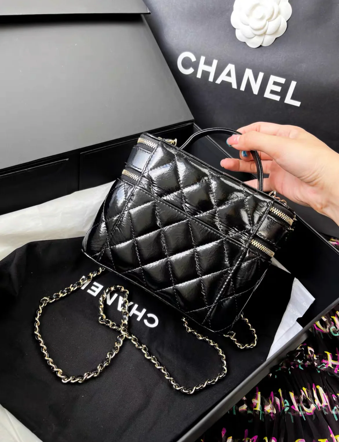 Chanel 22B double decker vanity case - Image 3